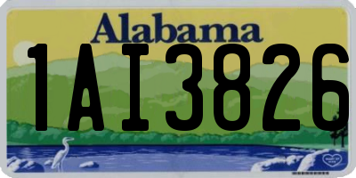 AL license plate 1AI3826