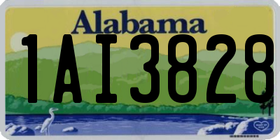 AL license plate 1AI3828