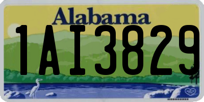 AL license plate 1AI3829