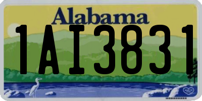 AL license plate 1AI3831