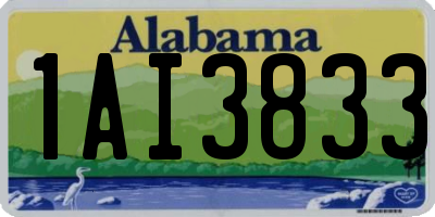 AL license plate 1AI3833