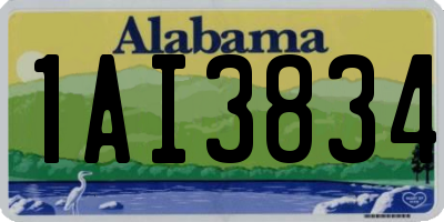 AL license plate 1AI3834