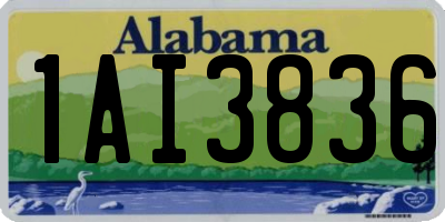 AL license plate 1AI3836