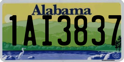 AL license plate 1AI3837