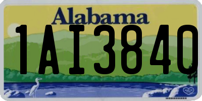 AL license plate 1AI3840