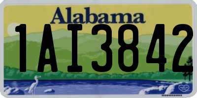 AL license plate 1AI3842