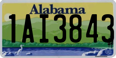 AL license plate 1AI3843