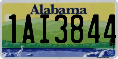 AL license plate 1AI3844
