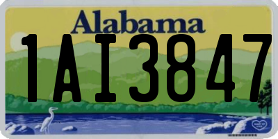 AL license plate 1AI3847