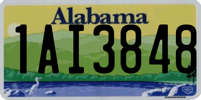 AL license plate 1AI3848