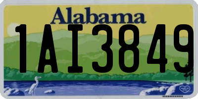 AL license plate 1AI3849