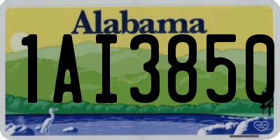 AL license plate 1AI3850