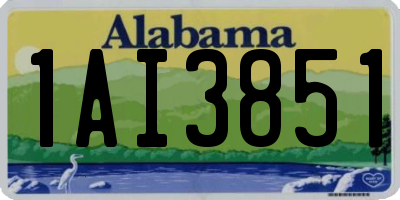 AL license plate 1AI3851