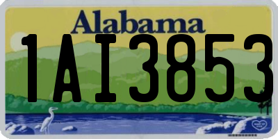 AL license plate 1AI3853