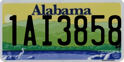 AL license plate 1AI3858