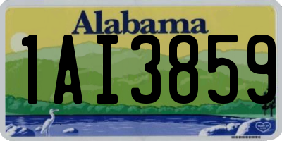 AL license plate 1AI3859