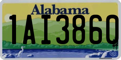 AL license plate 1AI3860