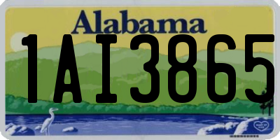 AL license plate 1AI3865
