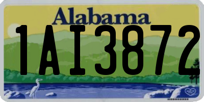 AL license plate 1AI3872