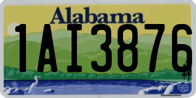 AL license plate 1AI3876
