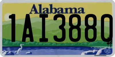 AL license plate 1AI3880