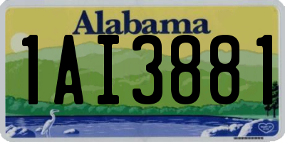 AL license plate 1AI3881