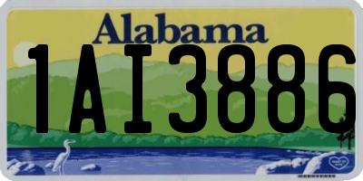 AL license plate 1AI3886