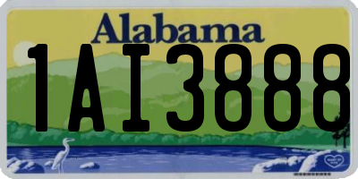 AL license plate 1AI3888