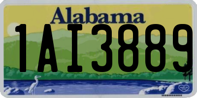 AL license plate 1AI3889