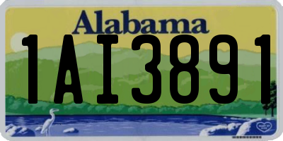 AL license plate 1AI3891