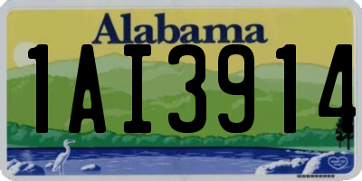 AL license plate 1AI3914