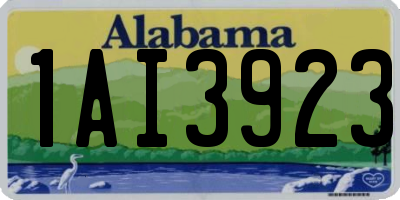 AL license plate 1AI3923
