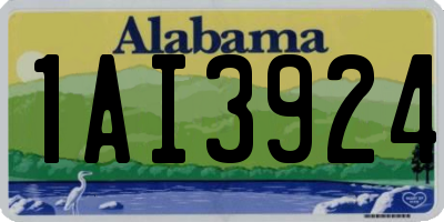 AL license plate 1AI3924
