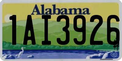 AL license plate 1AI3926