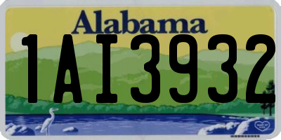 AL license plate 1AI3932