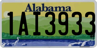 AL license plate 1AI3933