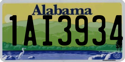 AL license plate 1AI3934