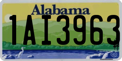 AL license plate 1AI3963