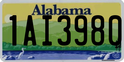 AL license plate 1AI3980