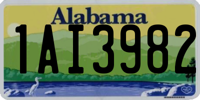 AL license plate 1AI3982
