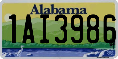 AL license plate 1AI3986