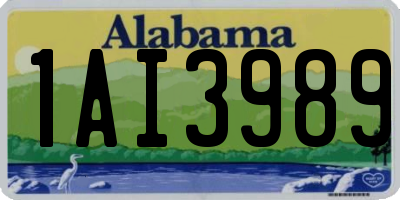 AL license plate 1AI3989