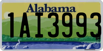 AL license plate 1AI3993
