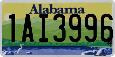 AL license plate 1AI3996