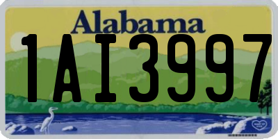 AL license plate 1AI3997