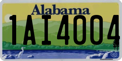 AL license plate 1AI4004