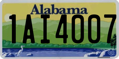 AL license plate 1AI4007