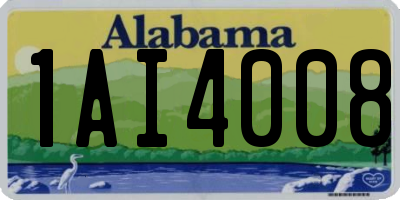 AL license plate 1AI4008