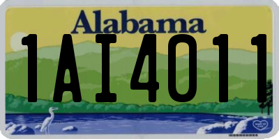 AL license plate 1AI4011