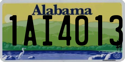 AL license plate 1AI4013